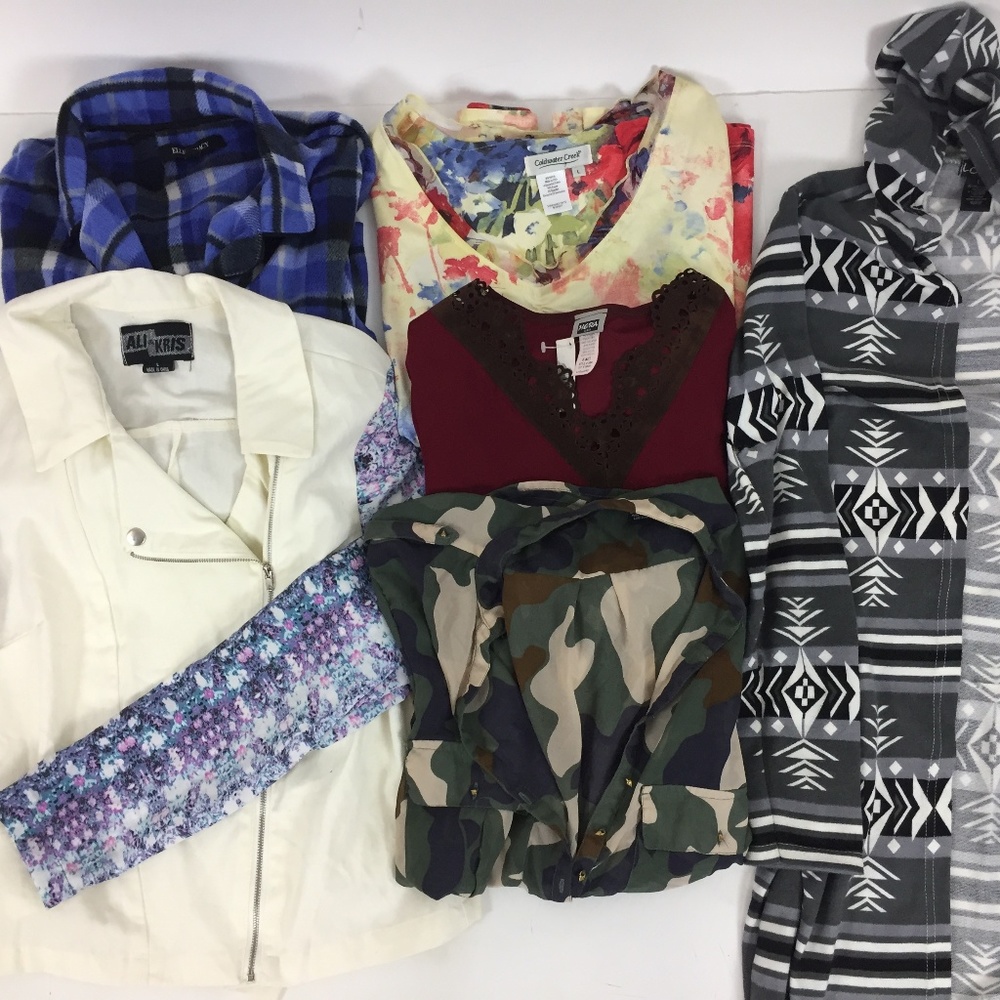 Lot Box (6) Large Long Sleeves Jackets Tops Women